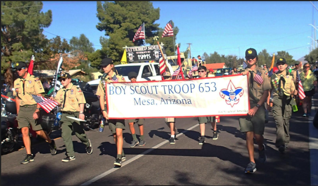 Pack 652 and Troops 653 and 2665 Honor Vets in Mesa Veterans’ Day